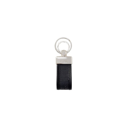 Alviero Martini Prima Classe Black Leather Keychain