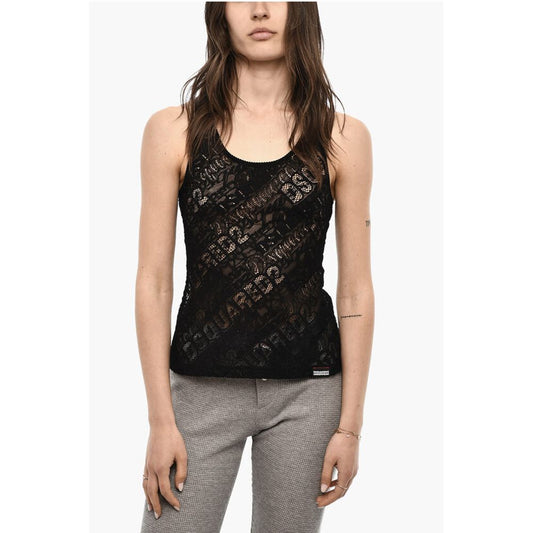 Dsquared² All-Over Monogram Sheer Underwear Tank Top