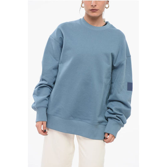 Y-3 Monochrome Brushed Cotton Sweatshirt with Crew Neck