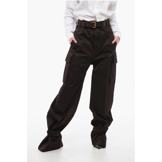Saint Laurent High-waisted Cargo Pants with Leather Belt