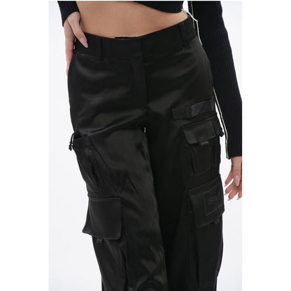 Off-White Satin TOYBOX Cargo Pants