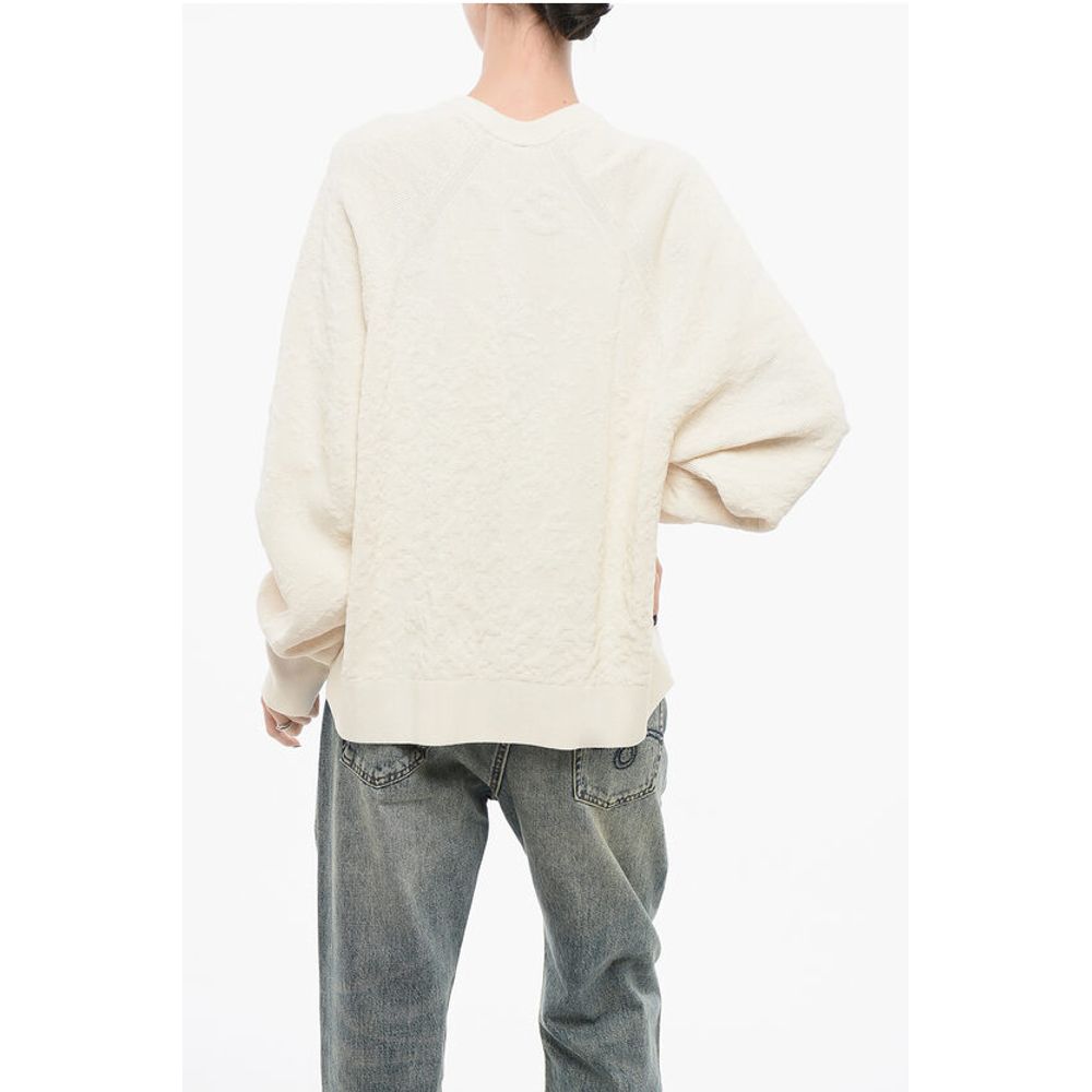 Y-3 Stretch Cotton Oversized Sweater with Crew Neck