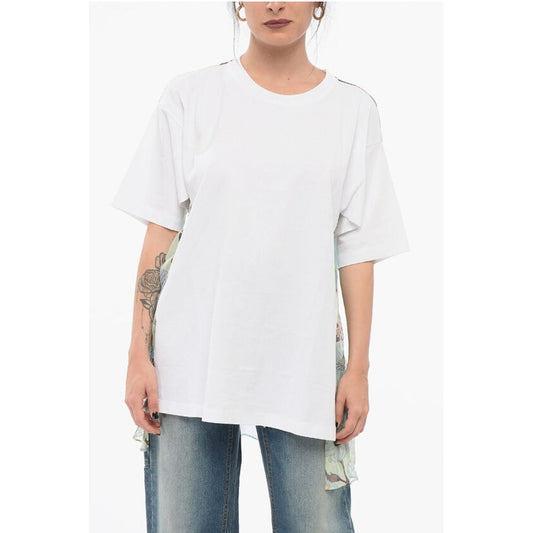 Stella McCartney Asymmetric T-shirt with Chiffon Detail