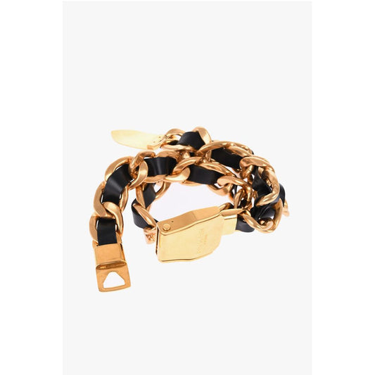 Balmain Leather Low-waisted Belt with Chain