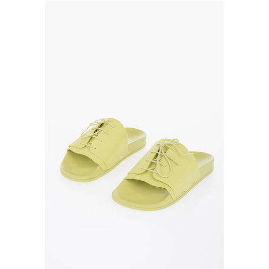 Maison Margiela Rubber Slides With Lace-up Detail