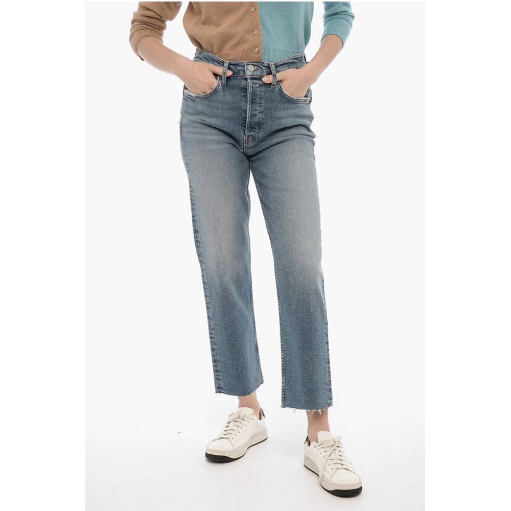 RE/DONE High-Waisted Straight Leg 70s STOVE PIPE Jeans 19cm