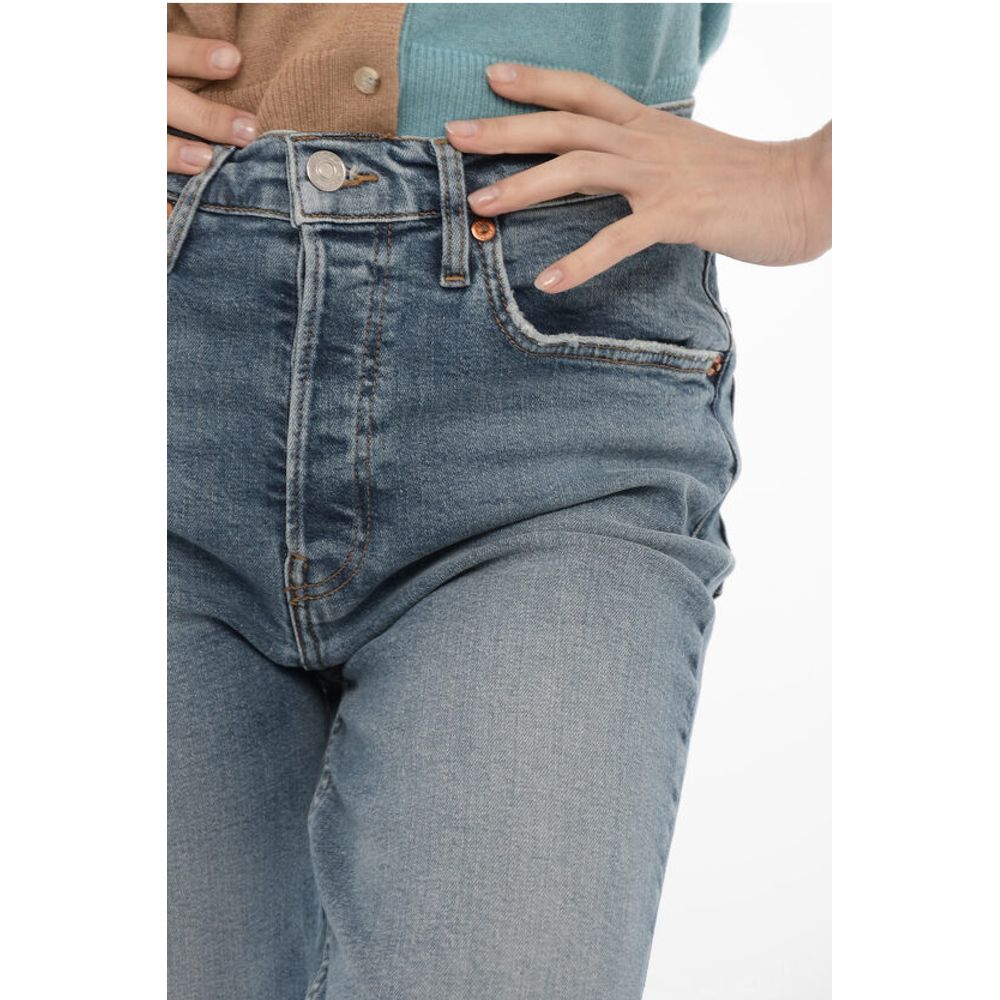 RE/DONE High-Waisted Straight Leg 70s STOVE PIPE Jeans 19cm