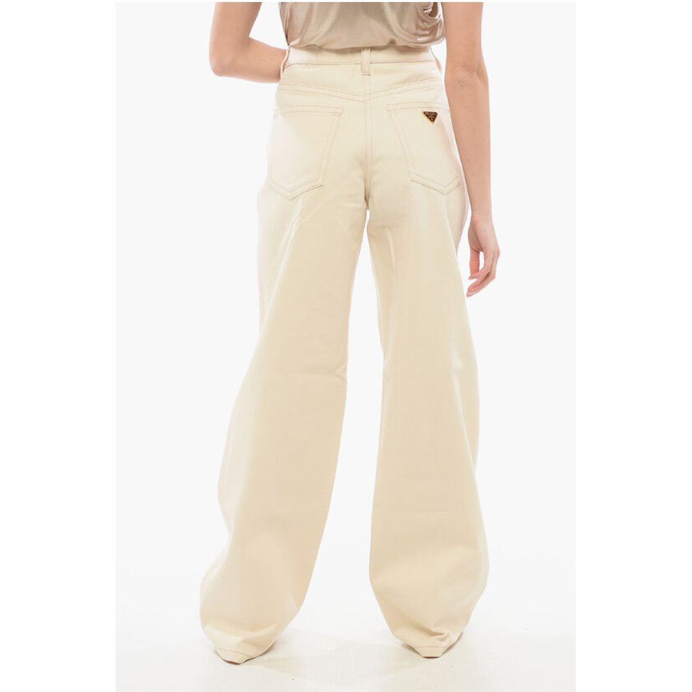 Prada Canvas High-waisted Denims with Wide Leg