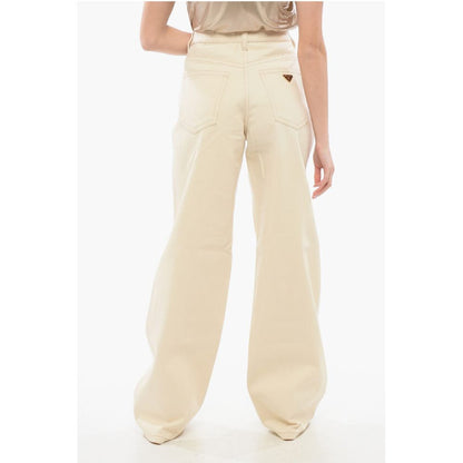 Prada Canvas High-waisted Denims with Wide Leg