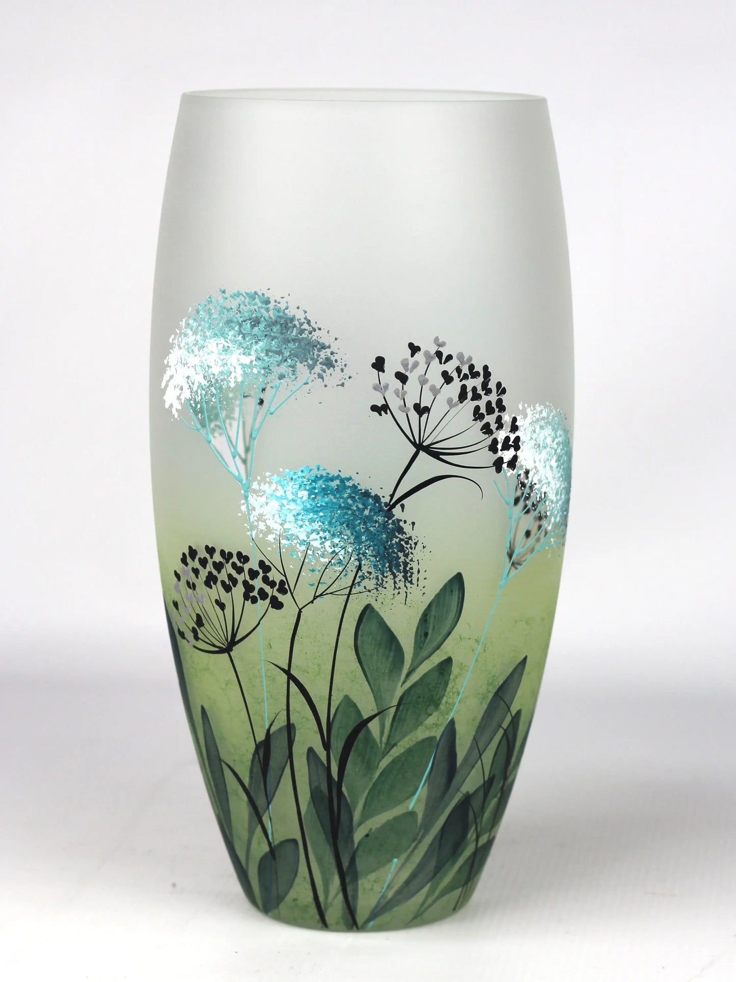 table green art decorative glass vase 7518/300/sh319 Coffee Aion