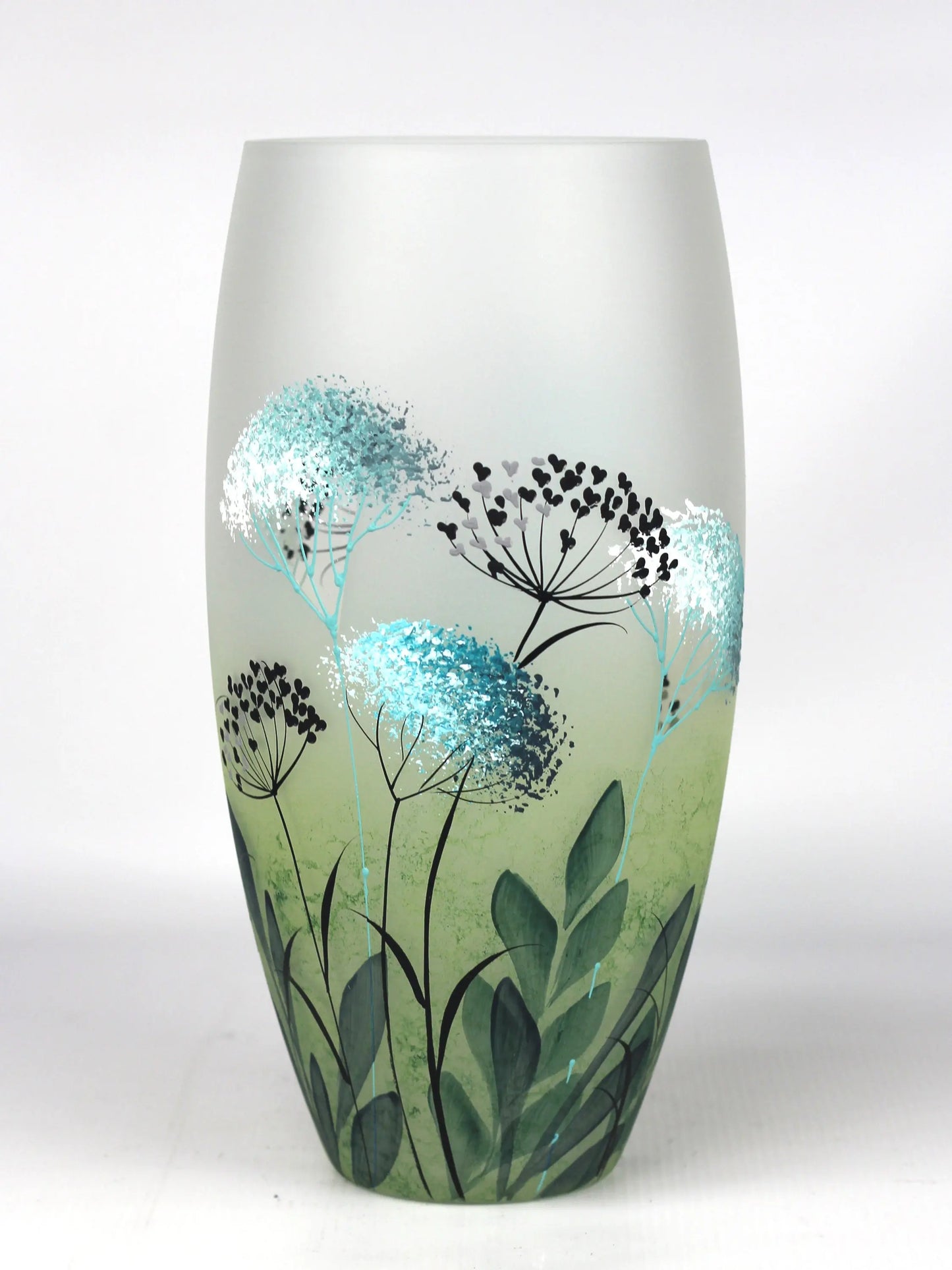 table green art decorative glass vase 7518/300/sh319 Coffee Aion