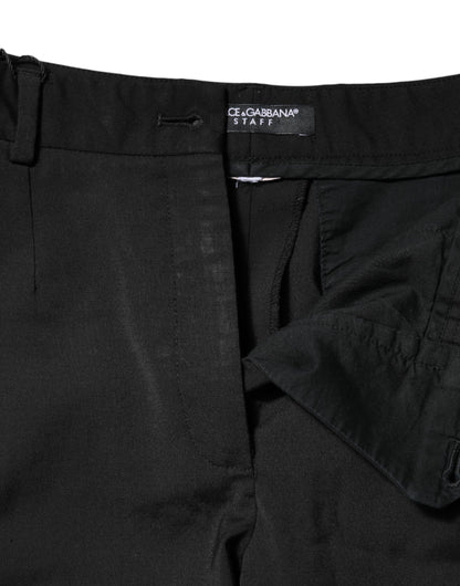 Dolce & Gabbana Black High Waisted Tapered STAFF Pants