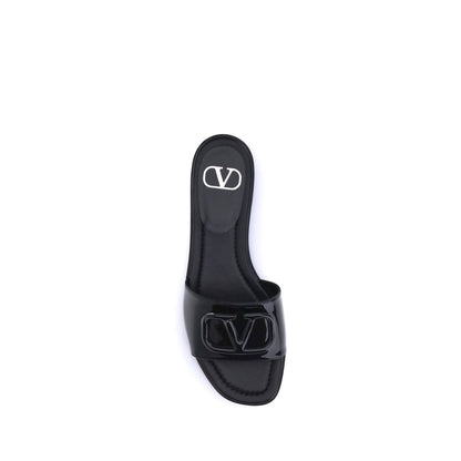 Valentino Garavani Patent leathe VLogo slide Sandals