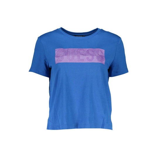 Guess Jeans Blue Cotton Tops & T-Shirt
