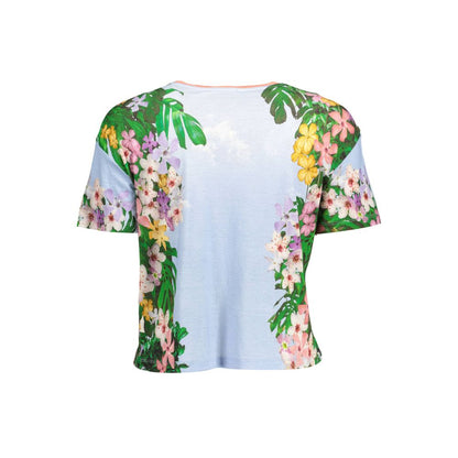 Desigual Blue Linen Tops & T-Shirt