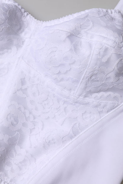 Dolce & Gabbana White Bustier Sleeveless Corset Blouse Top