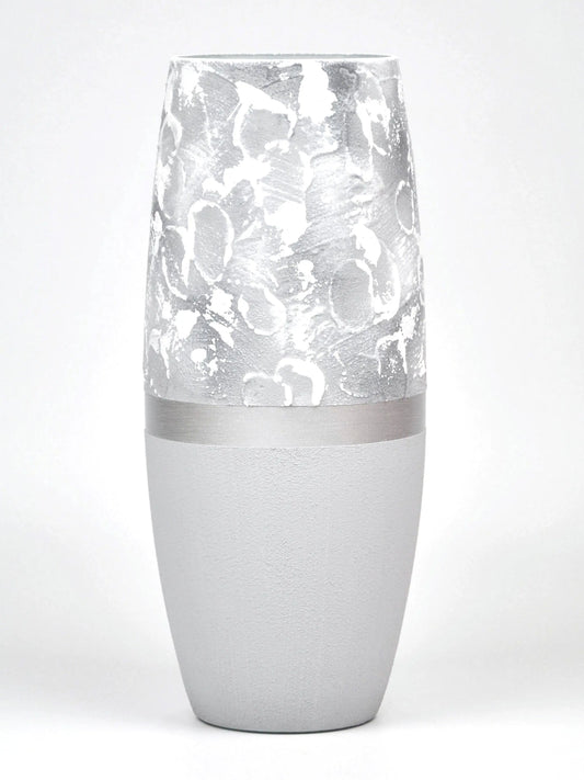 Marble Imitation Painted Art Glass Oval Vase for Flowers | Interior Coffee Aion