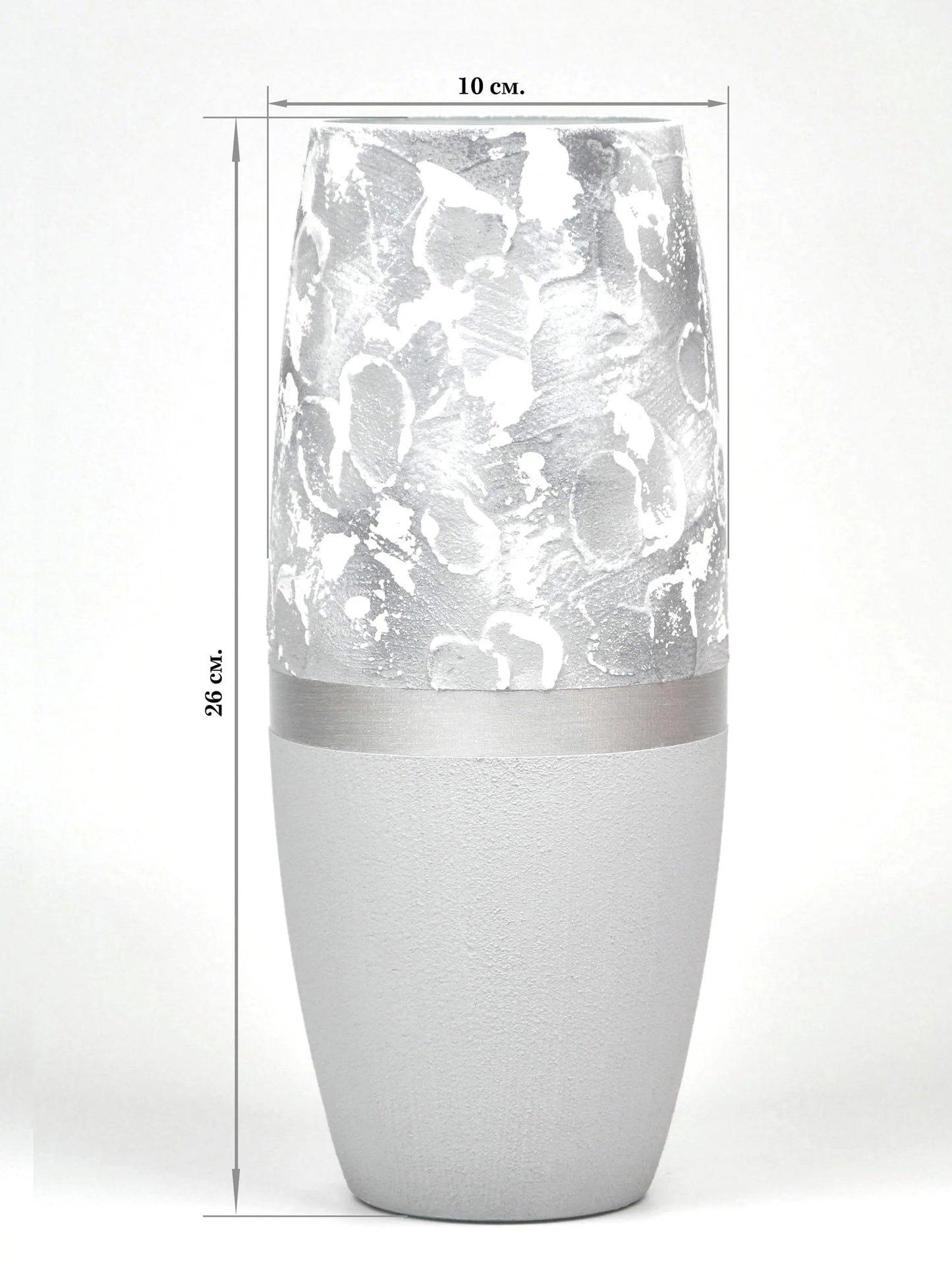 Marble Imitation Painted Art Glass Oval Vase for Flowers | Interior Coffee Aion