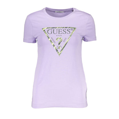 Guess Jeans Purple Cotton Tops & T-Shirt