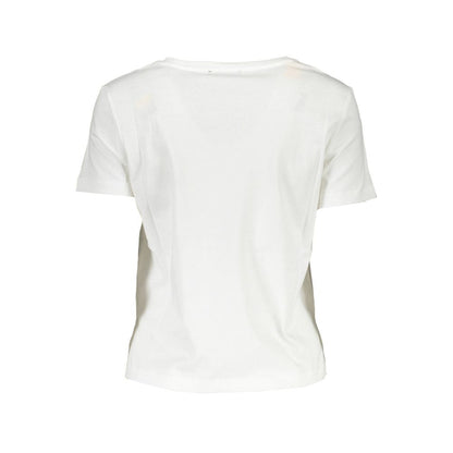 Guess Jeans White Cotton Tops & T-Shirt