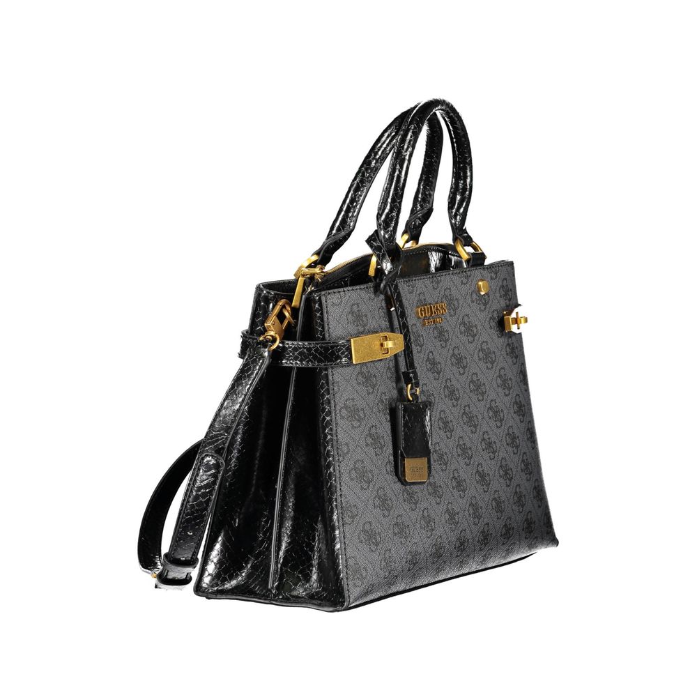 Guess Jeans Black Cotton Handbag