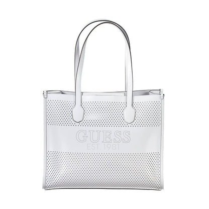 Guess Jeans White Polyethylene Handbag