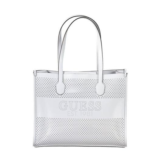 Guess Jeans White Polyethylene Handbag