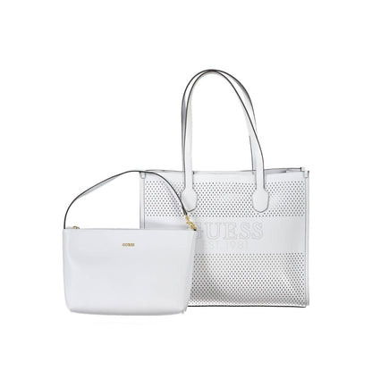 Guess Jeans White Polyethylene Handbag