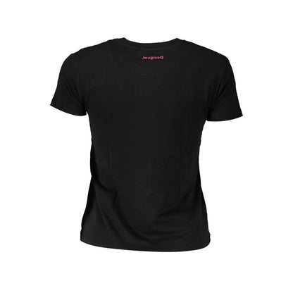 Desigual Black Cotton Tops & T-Shirt