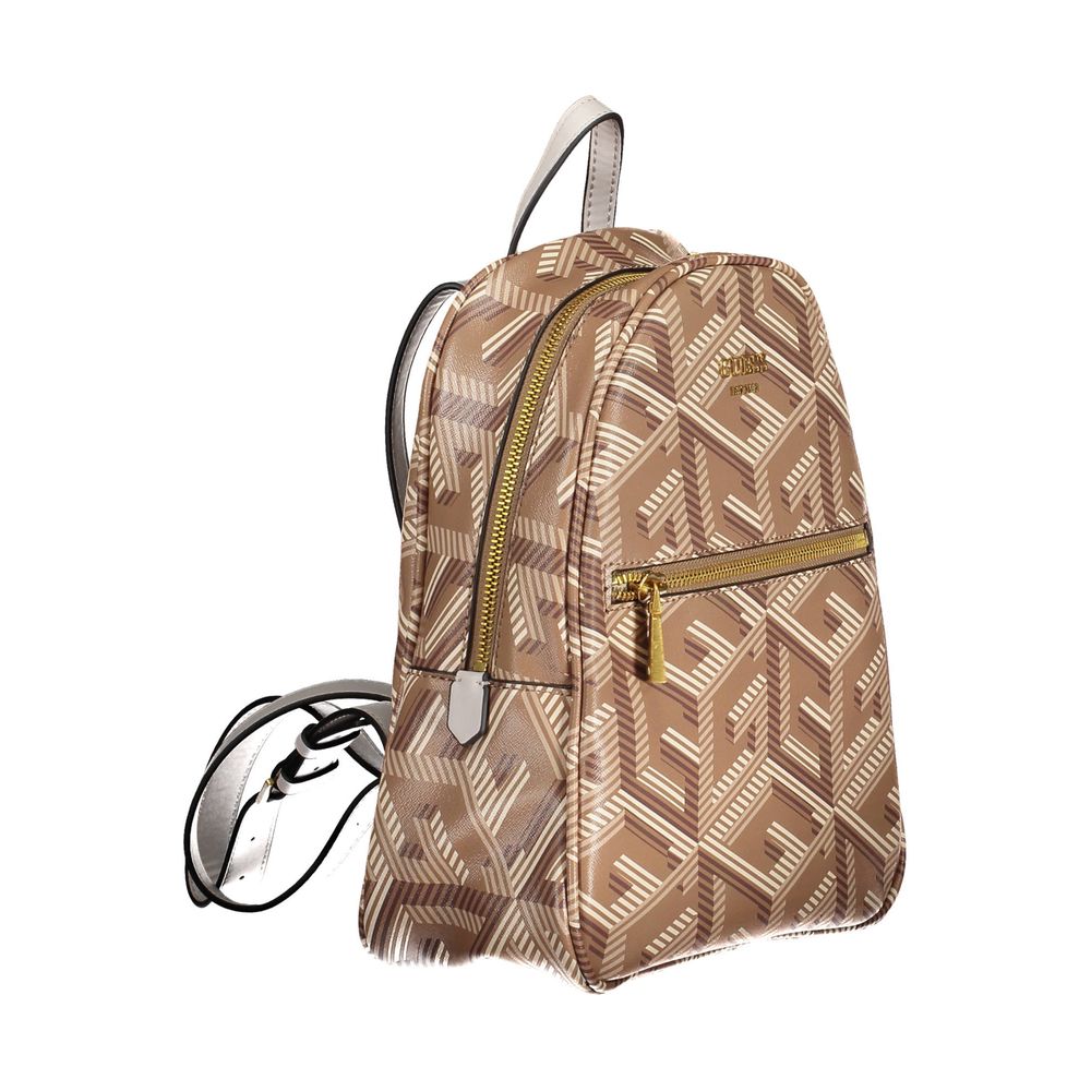 Guess Jeans Brown Polyethylene Backpack