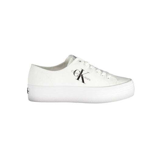 Calvin Klein White Cotton Sneaker