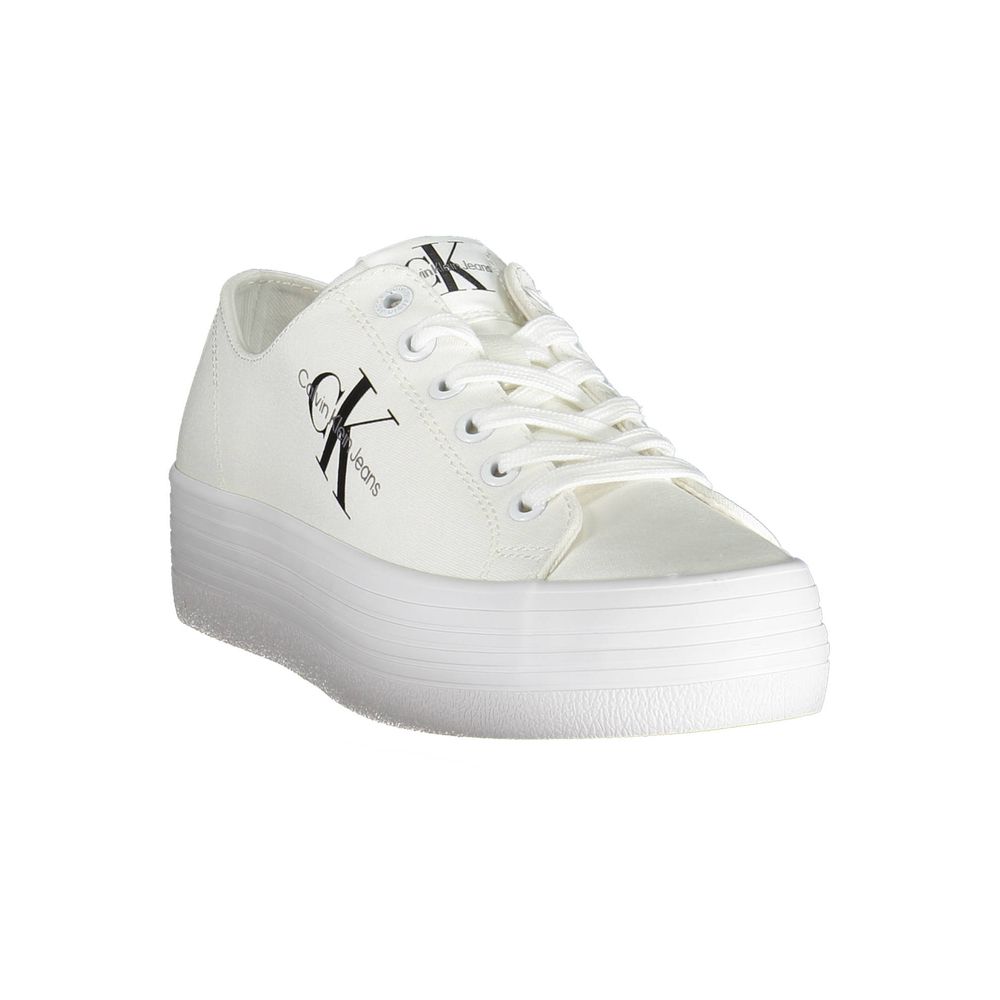 Calvin Klein White Cotton Sneaker