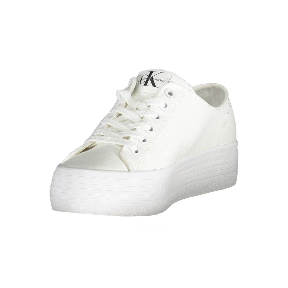 Calvin Klein White Cotton Sneaker