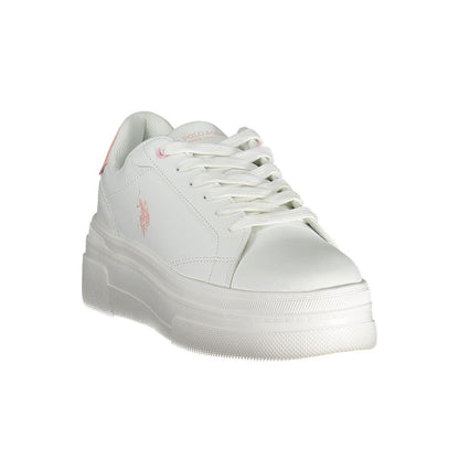 U.S. POLO ASSN. White Polyester Sneaker