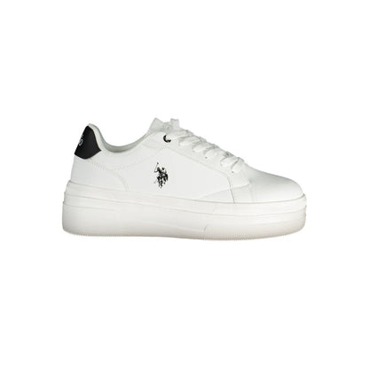 U.S. POLO ASSN. White Polyester Sneaker