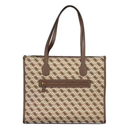Guess Jeans Brown Polyester Handbag