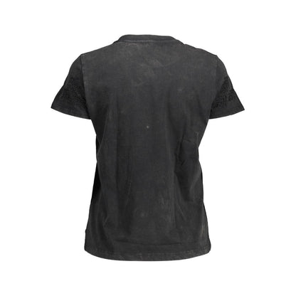 Desigual Black Cotton Tops & T-Shirt