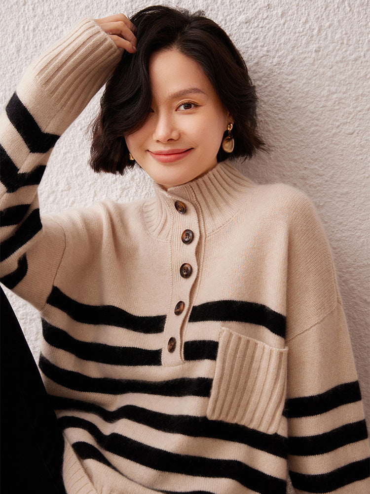 Cashmere Sweater Striped Sweater