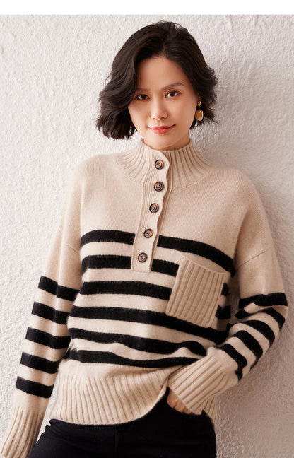 Cashmere Sweater Striped Sweater