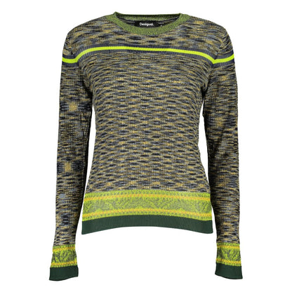 Desigual Green Cotton Sweater