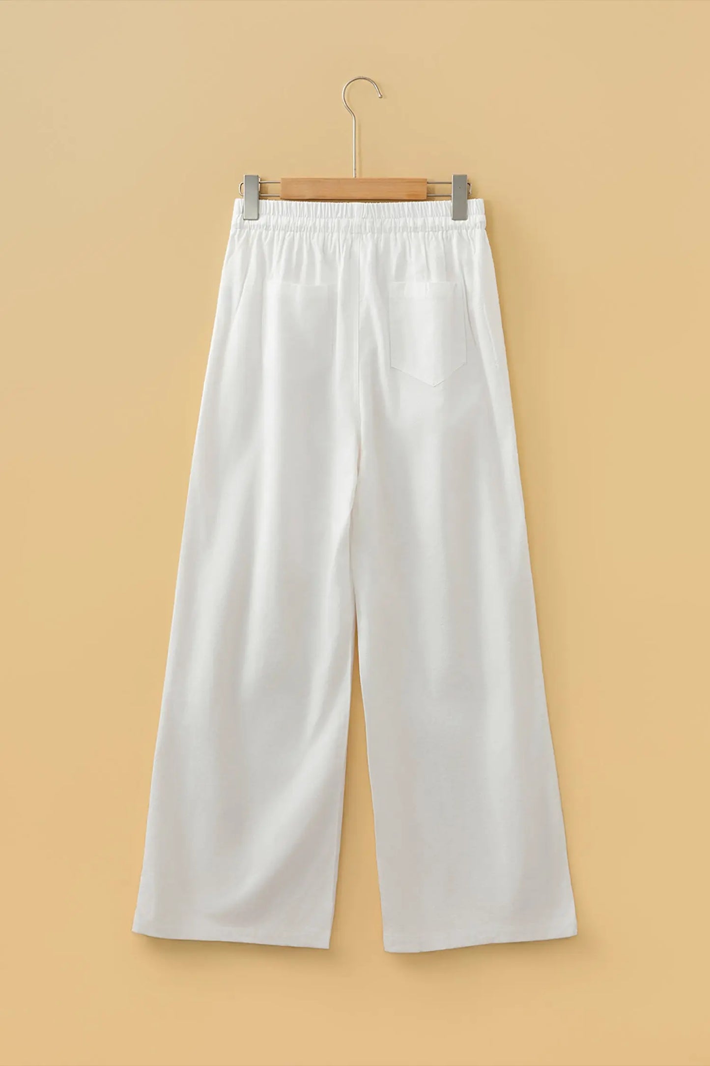 Jet Stream Drawstring Elastic Waist Button Pleated Detail Wide Leg Pants Dear-Lover Dropshipping