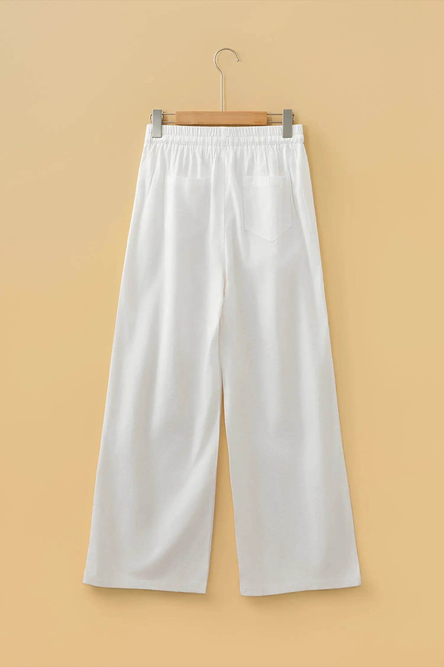 Jet Stream Drawstring Elastic Waist Button Pleated Detail Wide Leg Pants Dear-Lover Dropshipping