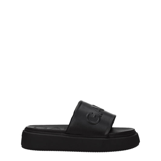 Ganni Black Polyethylene Slippers Sandals