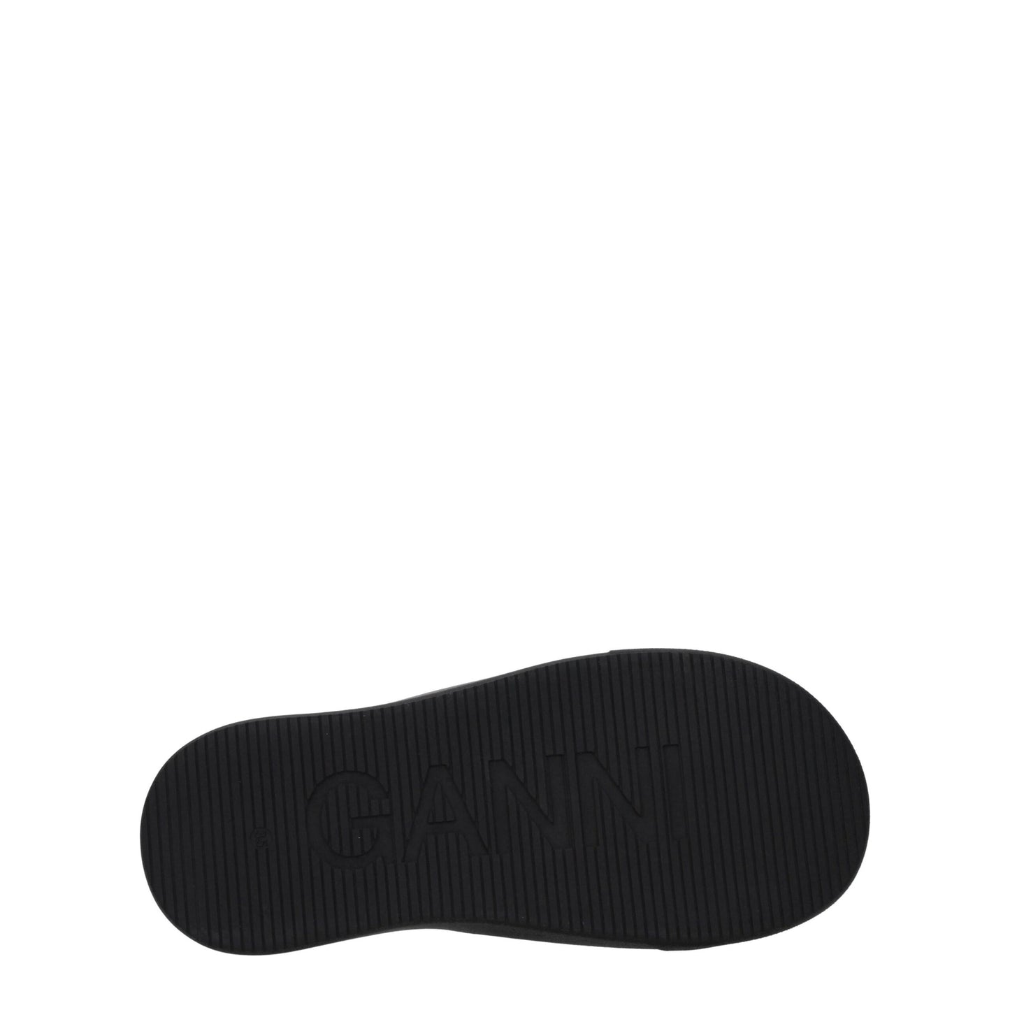 Ganni Black Polyethylene Slippers Sandals