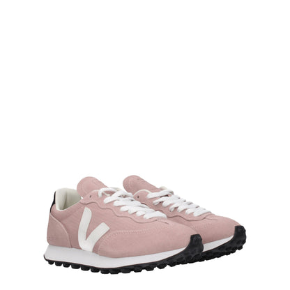 Veja Pink Leather Low Tops