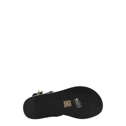 Isabel Marant Black Leather Flip-Flop Sandals