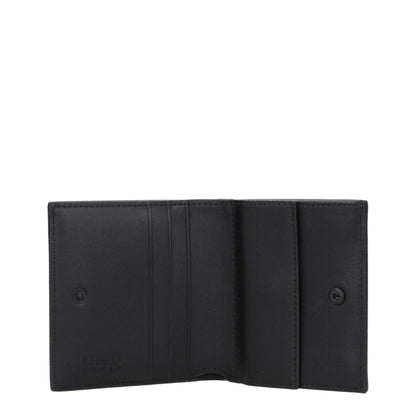 Kenzo Black Leather Wallets