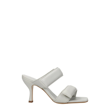 Giaborghini Gray Leather Stiletto Heels Sandals