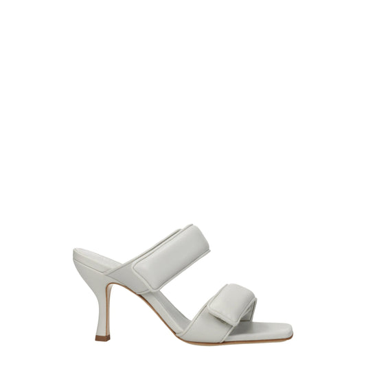 Giaborghini Gray Leather Stiletto Heels Sandals