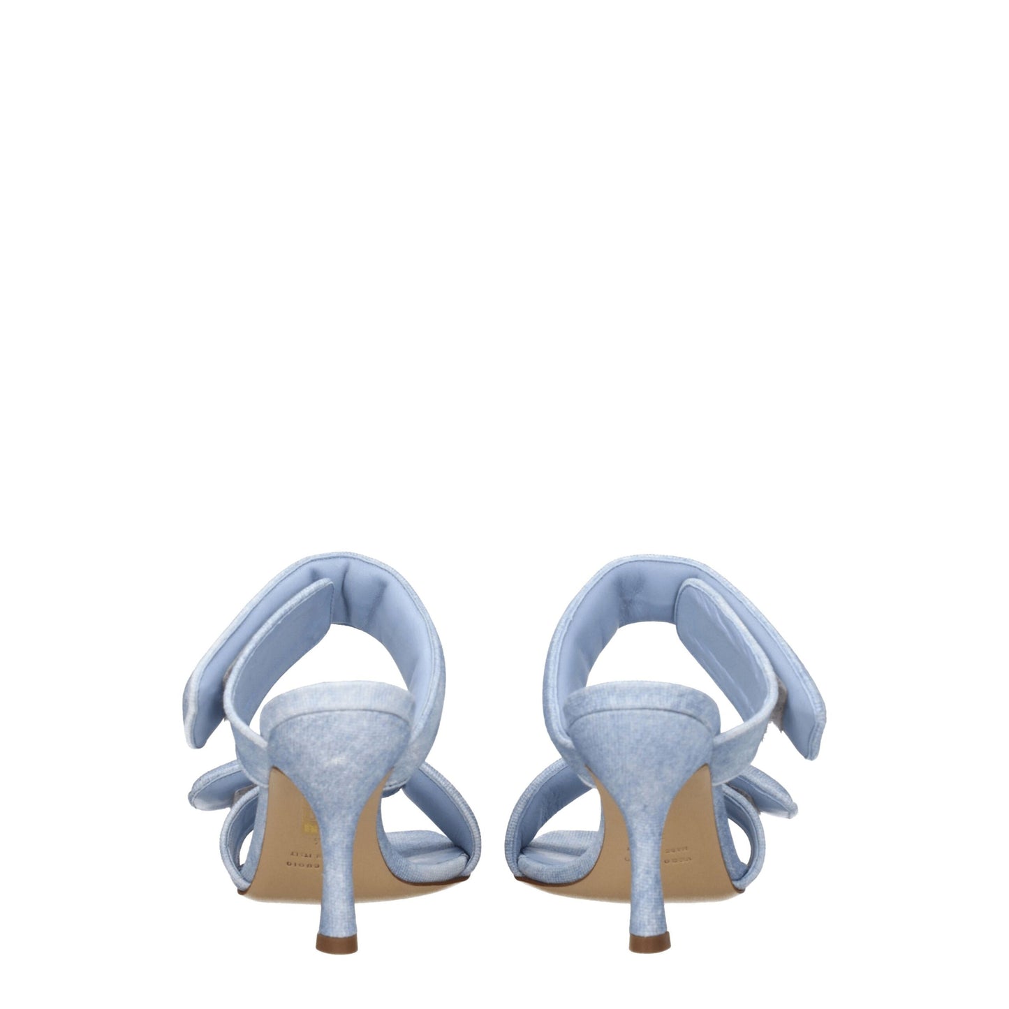 Giaborghini Blue Fabric Stiletto Heels Sandals